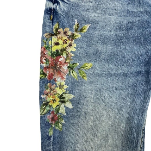 ZARA Slim Leg Floral Jeans 8 - Picture 3 of 8